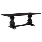 Dining Table - Parkins Double Pedestals Dining Table Rustic Espresso