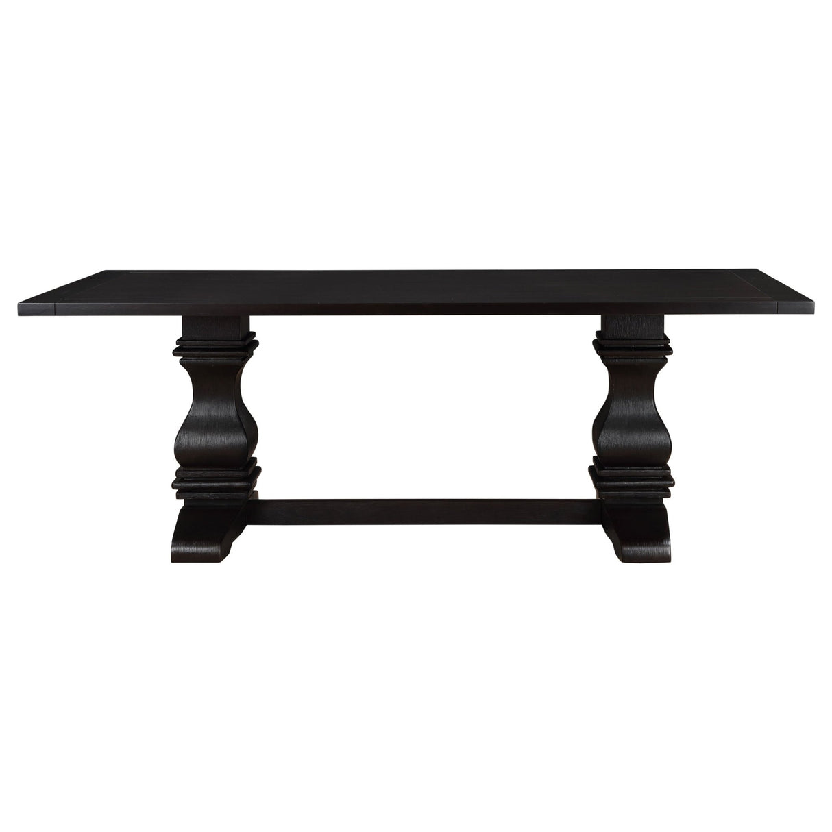 Dining Table - Parkins Double Pedestals Dining Table Rustic Espresso