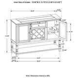 Sideboard - Parkins Server with  Lower Shelf Rustic Espresso