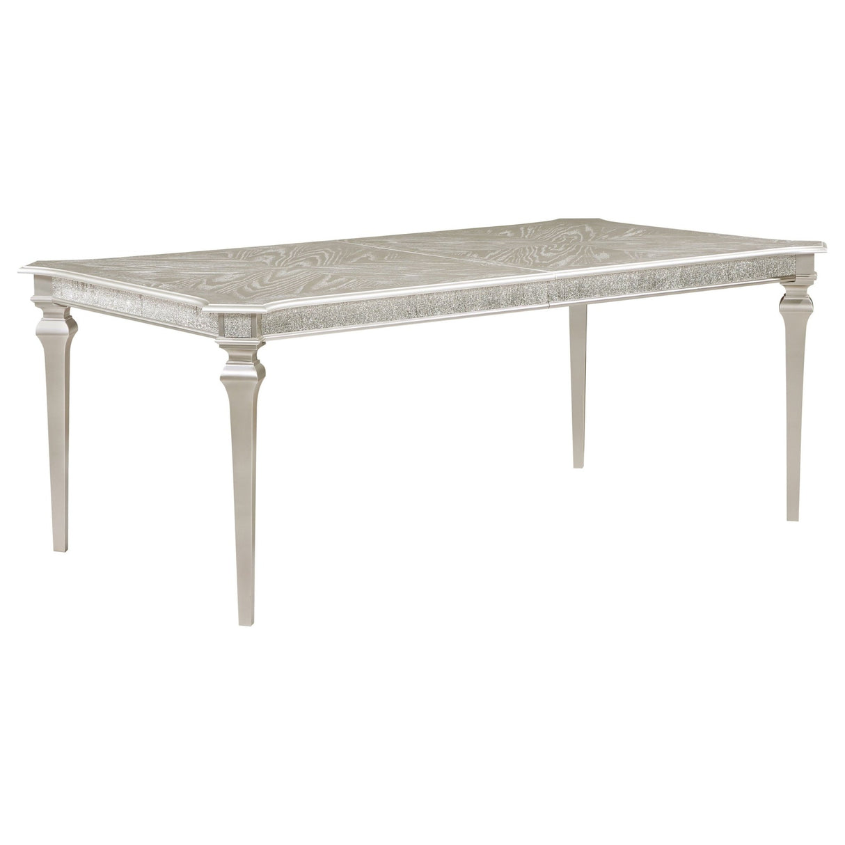 Dining Table - Evangeline Rectangular Dining Table with Extension Leaf Silver Oak