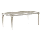 Dining Table - Evangeline Rectangular Dining Table with Extension Leaf Silver Oak