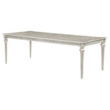 Dining Table - Evangeline Rectangular Dining Table with Extension Leaf Silver Oak