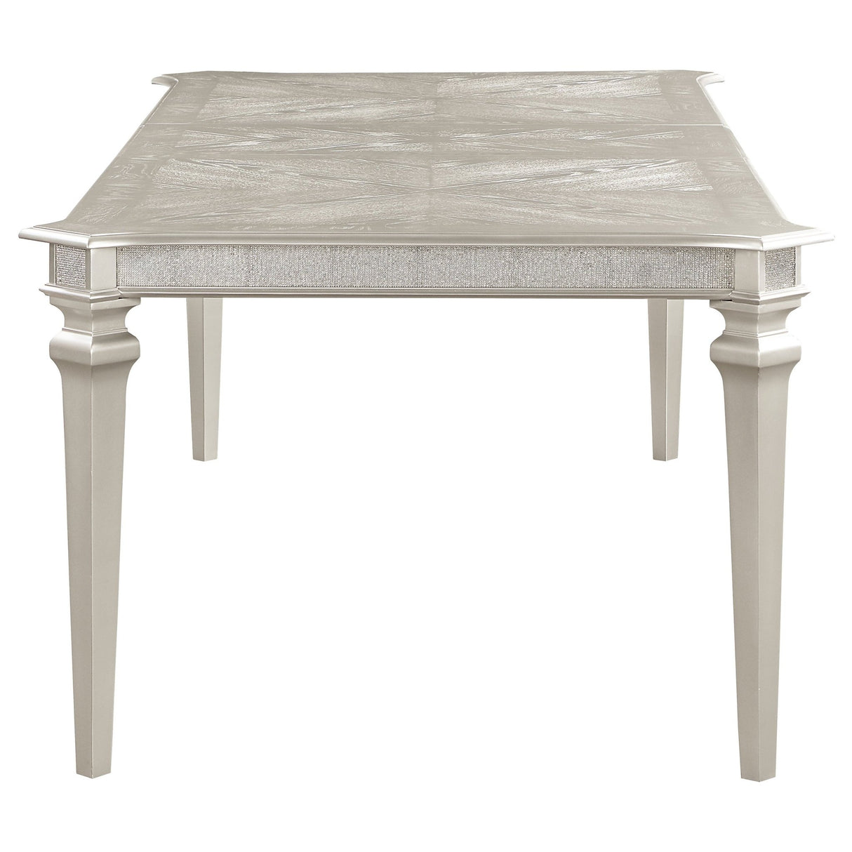 Dining Table - Evangeline Rectangular Dining Table with Extension Leaf Silver Oak