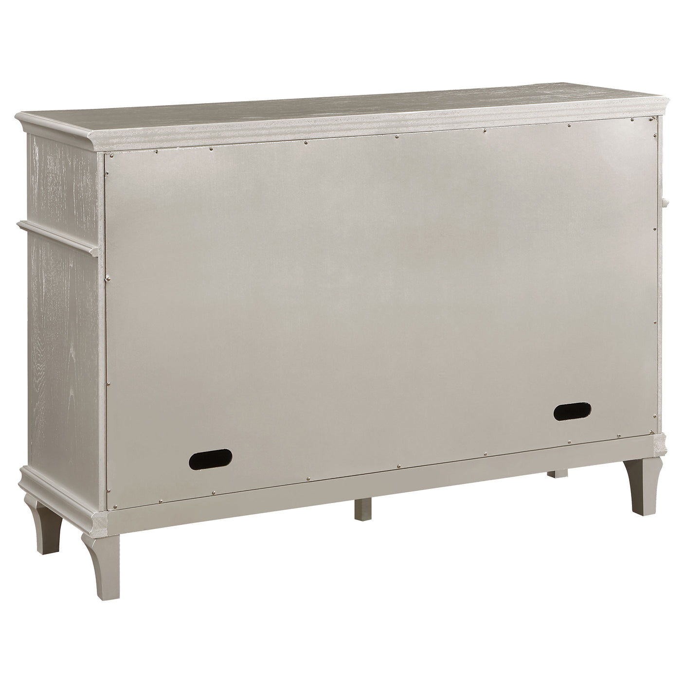 Sideboard - Evangeline 4-drawer Sideboard Server with Faux Diamond Trim Silver Oak