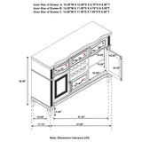 Sideboard - Evangeline 4-drawer Sideboard Server with Faux Diamond Trim Silver Oak