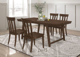 Reynolds 5 - piece Rectangular Dining Table Set Brown Oak | Coaster | Home Elegance USA