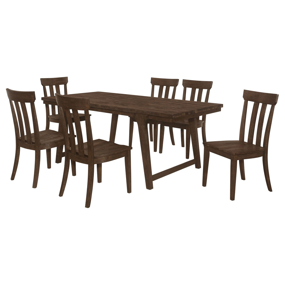 Reynolds 7 - piece Rectangular Dining Table Set Brown Oak | Coaster | Home Elegance USA