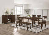 Dining Table - Reynolds Rectangular Dining Table Brown Oak