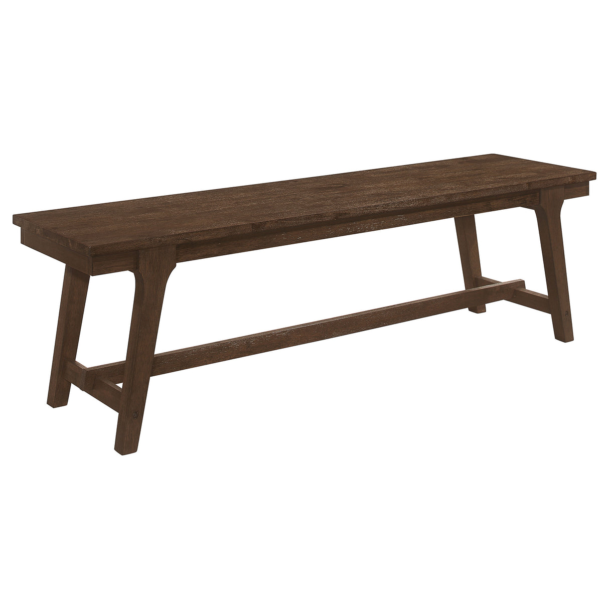 Bench - Reynolds Rectangular Trestle Base Dining Bench Brown Oak