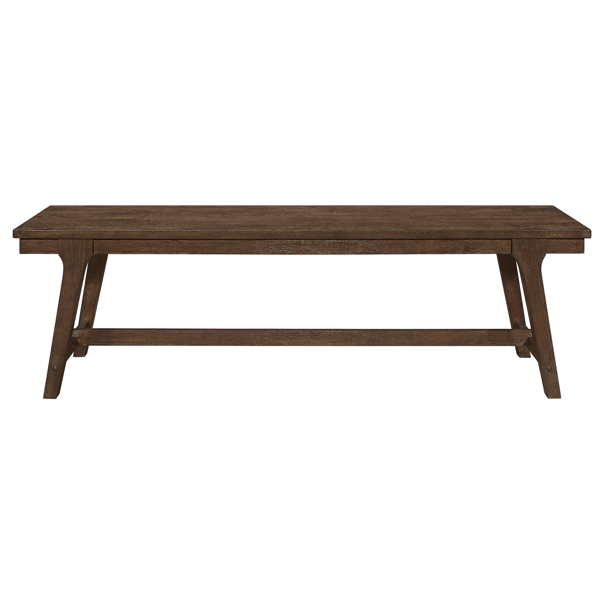 Bench - Reynolds Rectangular Trestle Base Dining Bench Brown Oak