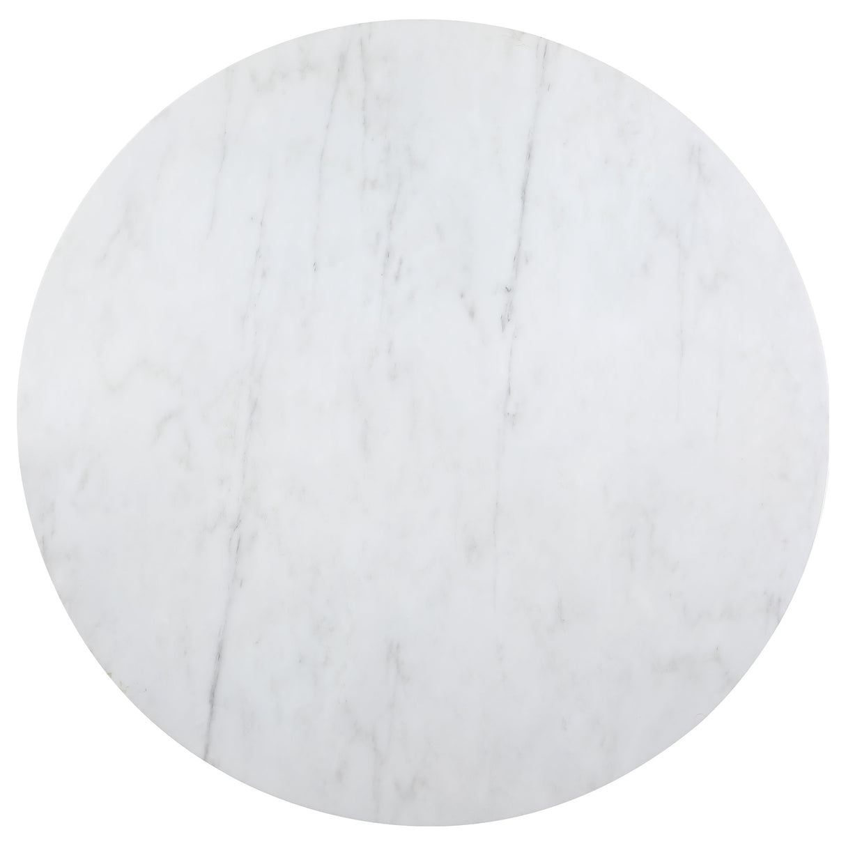 Ambrose Round 50-inch Marble Top Dining Table Brushed Gold - Home Elegance USA