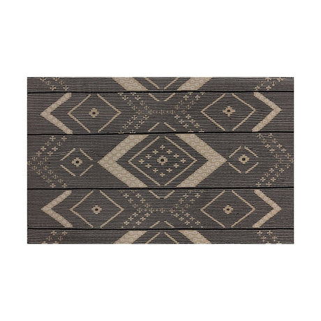 Asana Hand - Woven Rug - Charcoal / Beige - 9'' X 12'' | Sunpan - SUNPAN - 108751 - Home Elegance USA - 1