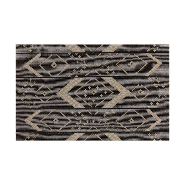 Asana Hand - Woven Rug - Charcoal / Beige - 9'' X 12'' | Sunpan - SUNPAN - 108751 - Home Elegance USA - 1