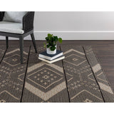 Asana Hand - Woven Rug - Black / Tan - 5'' X 8'' | Sunpan | Home Elegance USA