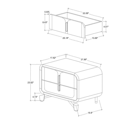 Nora Beige 5PC King Bedroom Set With LED - sold by Home Elegance USA