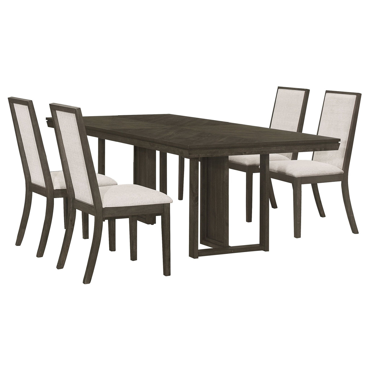 Kelly 5 - piece Rectangular Dining Table Set Beige and Dark Grey | Coaster | Home Elegance USA