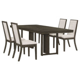 Kelly 5 - piece Rectangular Dining Table Set Beige and Dark Grey | Coaster | Home Elegance USA