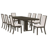 Kelly 9 - piece Rectangular Dining Table Set Beige and Dark Grey | Coaster | Home Elegance USA