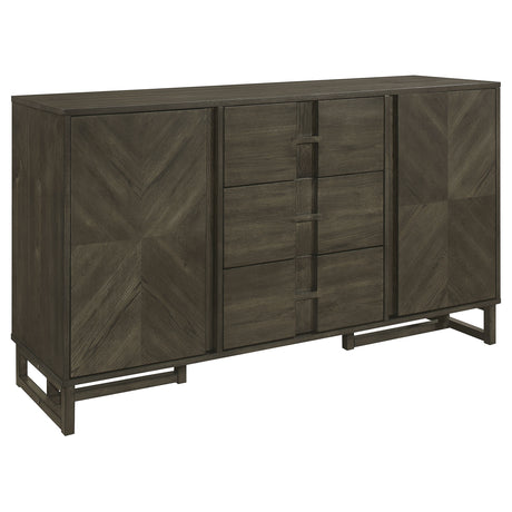 Sideboard - Kelly 3-drawer Storage Dining Sideboard Server Dark Grey