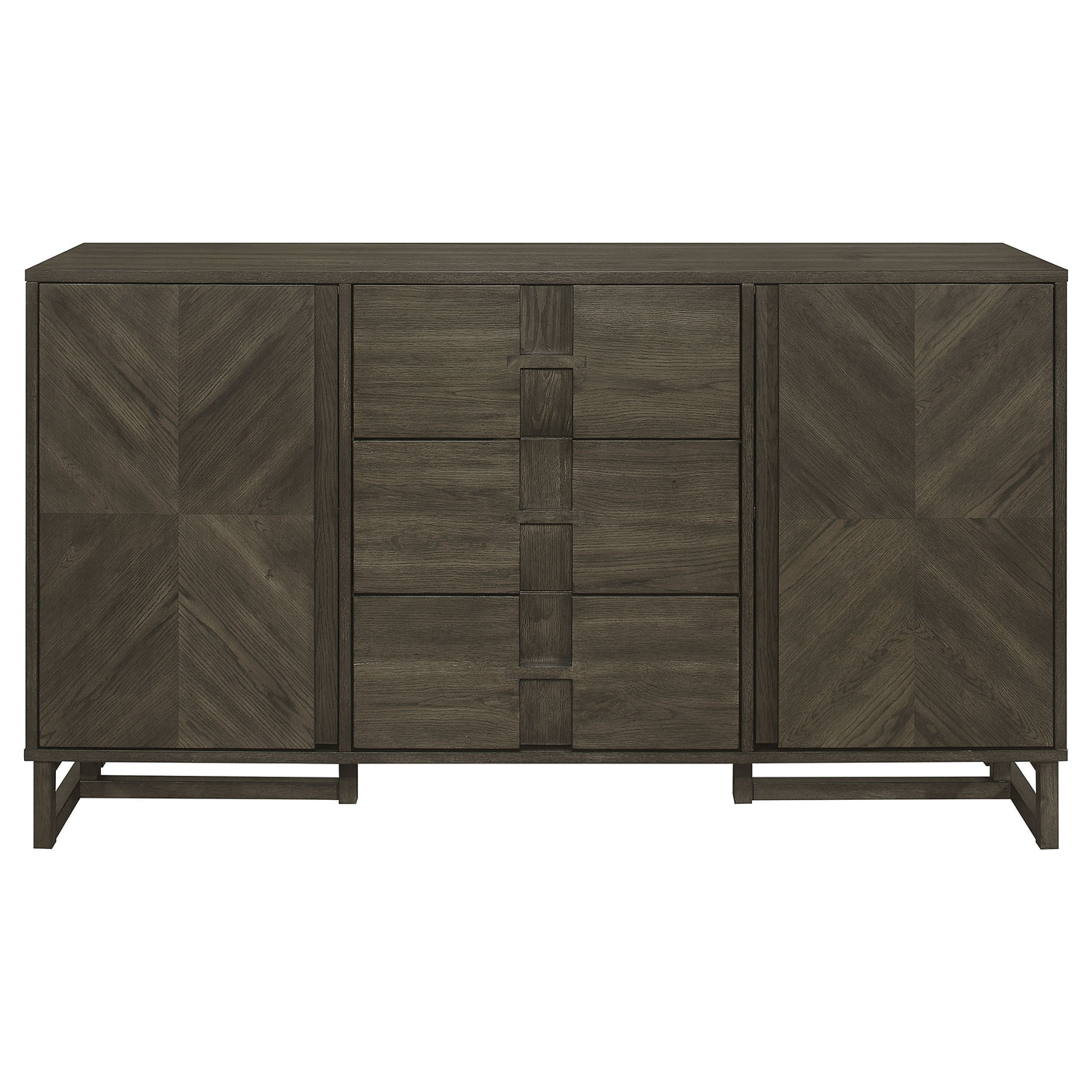Sideboard - Kelly 3-drawer Storage Dining Sideboard Server Dark Grey