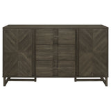 Sideboard - Kelly 3-drawer Storage Dining Sideboard Server Dark Grey