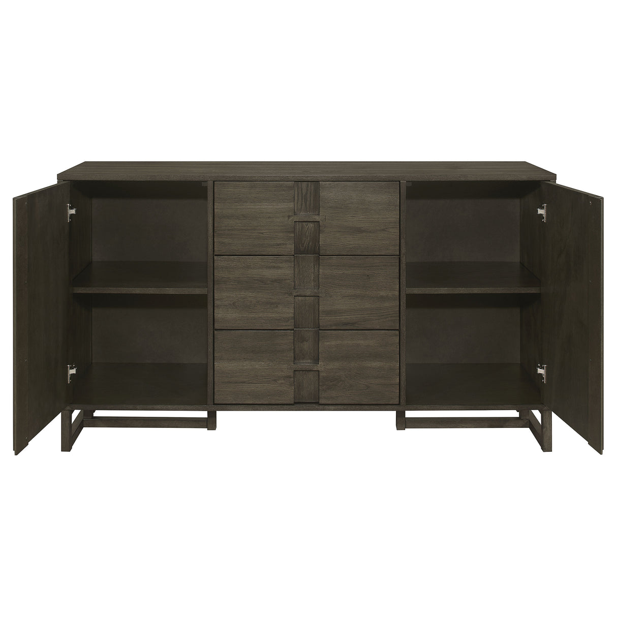 Sideboard - Kelly 3-drawer Storage Dining Sideboard Server Dark Grey