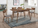 Alfredo Dining Room Set Natural Walnut and Grey - 108080 - S5 - image - 1