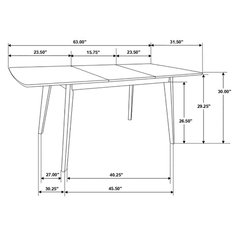 Alfredo Dining Room Set Natural Walnut and Grey - 108080 - S5 - image - 8