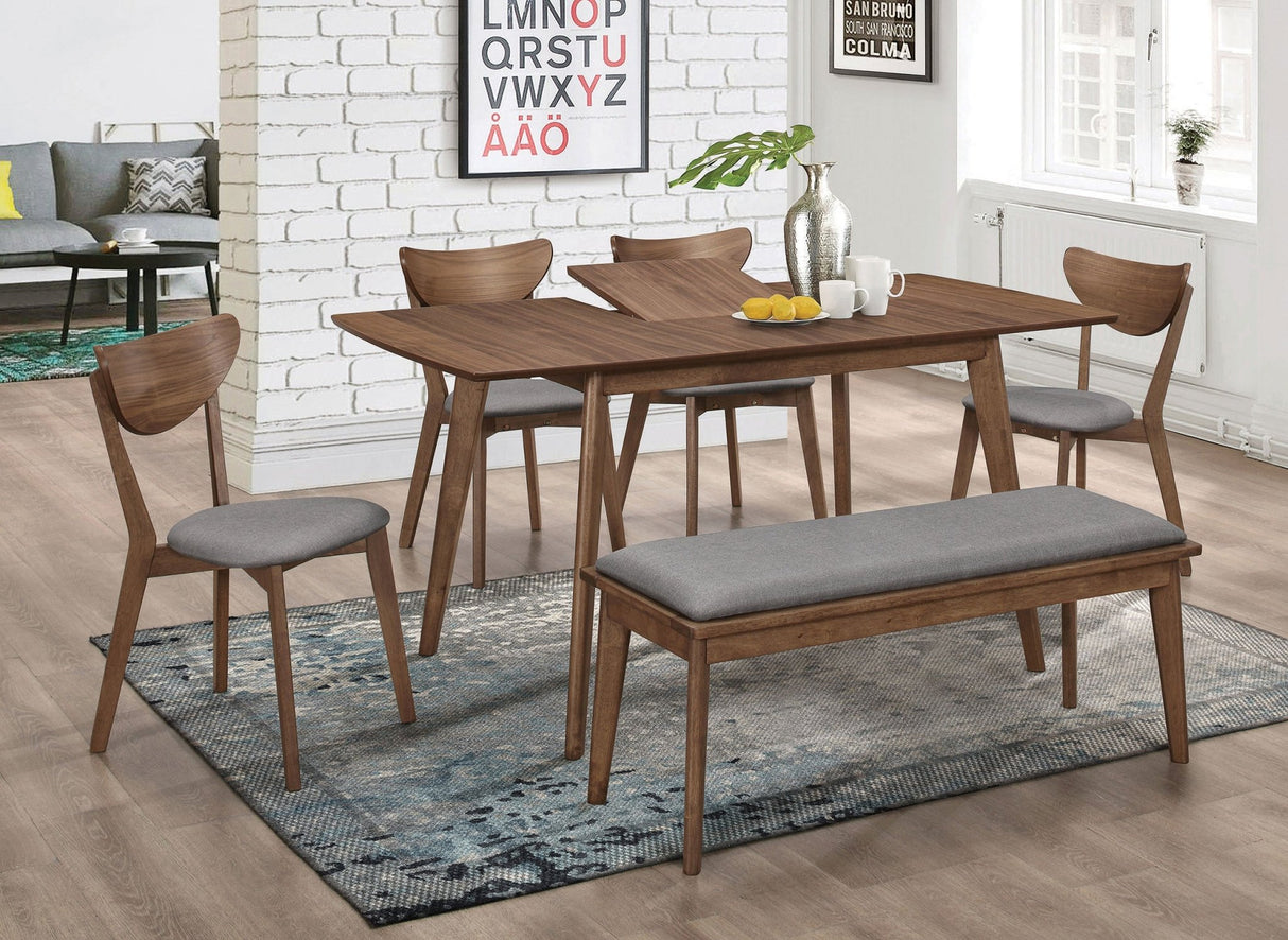 Alfredo Dining Room Set Natural Walnut and Grey | Coaster | Home Elegance USA