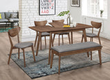 Alfredo Rectangular Dining Table Natural Walnut | Coaster | Home Elegance USA