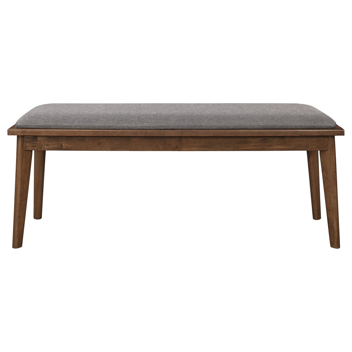 Alfredo Upholstered Dining Bench Grey and Natural Walnut | Coaster - 108083 - Home Elegance USA - 3