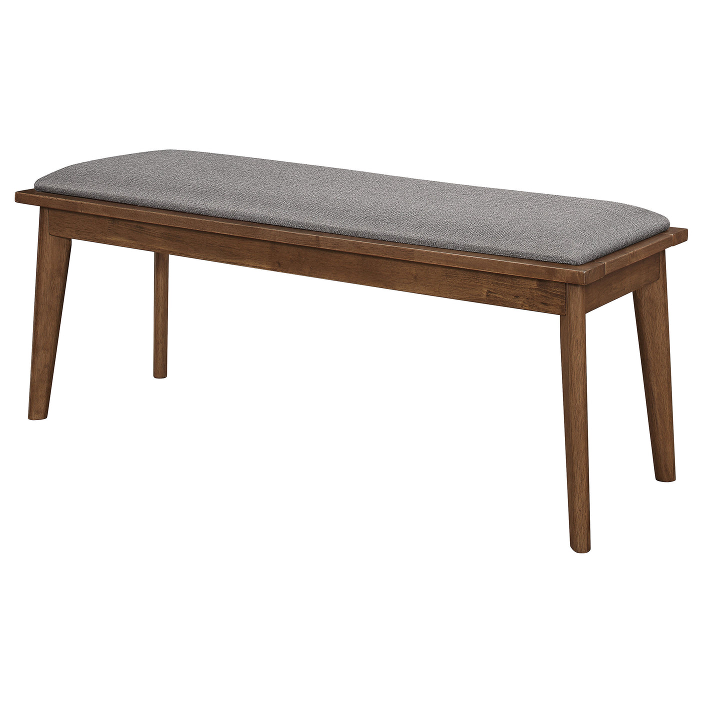 Bench - Alfredo Upholstered Dining Bench Grey and Natural Walnut