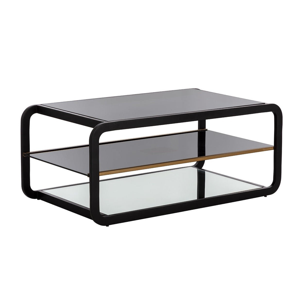 Ambretta Coffee Table - Black / Smoke Grey | Sunpan - SUNPAN - 108084 - Home Elegance USA - 1