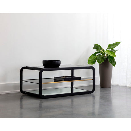 Ambretta Coffee Table - Black / Smoke Grey | Sunpan - SUNPAN - 108084 - Home Elegance USA - 2