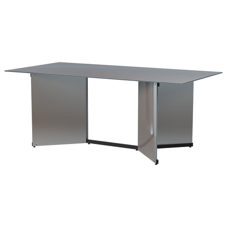 Emery 76-inch Rectangular Mirrored Dining Table Silver - Home Elegance USA