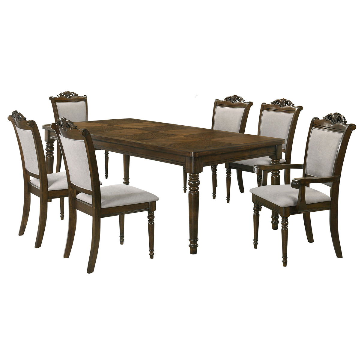 Dining Table 7 Pc Set - Willowbrook 7-piece Rectangular Dining Table Set Walnut