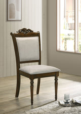 Side Chair - Willowbrook Upholstered Dining Side Chair Grey and Chestnut (Set of 2)

