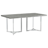 Sterling 72-inch Rectangular Dining Table Grey Faux Marble - Home Elegance USA