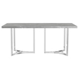 Sterling 72-inch Rectangular Dining Table Grey Faux Marble - Home Elegance USA