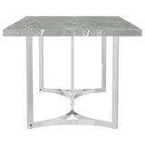Sterling 72-inch Rectangular Dining Table Grey Faux Marble - Home Elegance USA