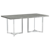 Sterling 72-inch Rectangular Dining Table Grey Faux Marble - Home Elegance USA