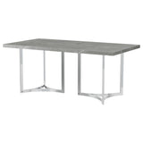 Sterling 72-inch Rectangular Dining Table Grey Faux Marble - Home Elegance USA
