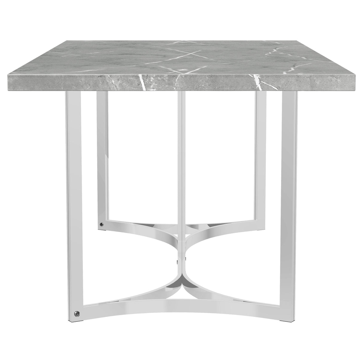 Sterling 72-inch Rectangular Dining Table Grey Faux Marble - Home Elegance USA