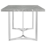 Sterling 72-inch Rectangular Dining Table Grey Faux Marble - Home Elegance USA