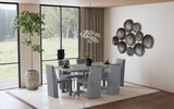 Sterling 72-inch Rectangular Dining Table Grey Faux Marble - Home Elegance USA