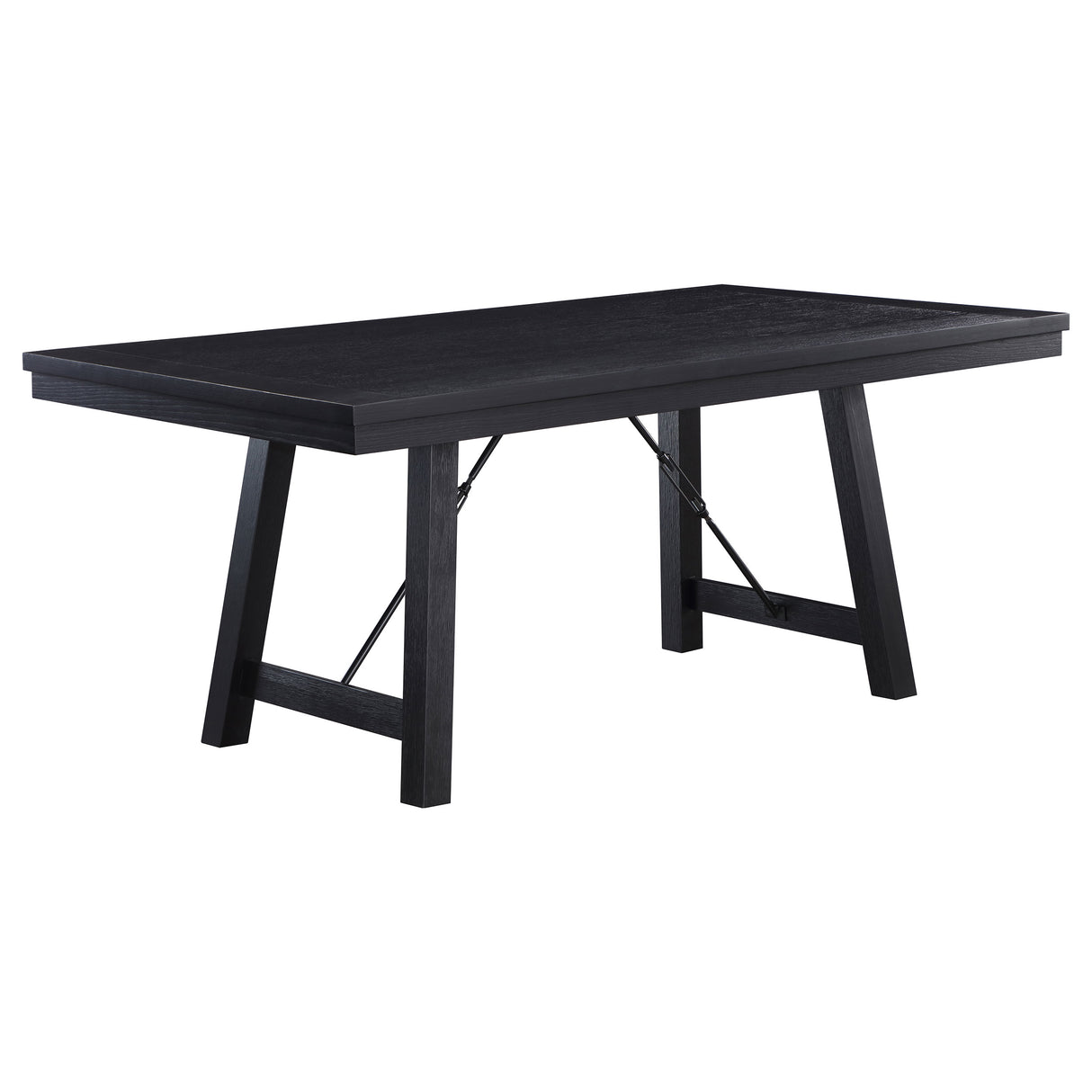 Dining Table - Newport Rectangular Trestle Dining Table Black