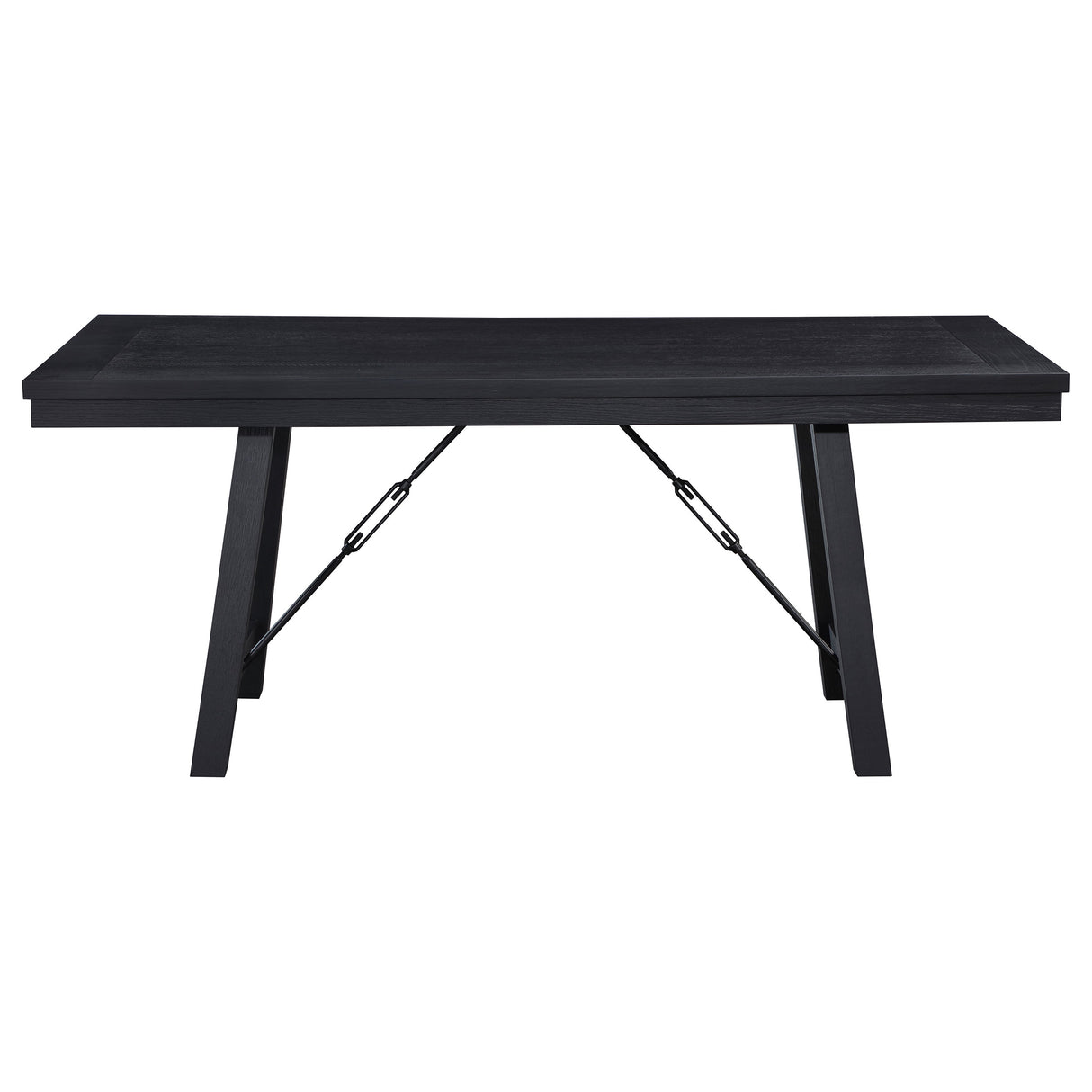 Dining Table - Newport Rectangular Trestle Dining Table Black