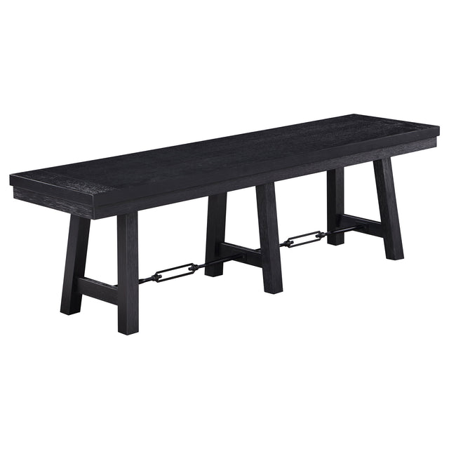 Bench - Newport Trestle Dining Bench Black