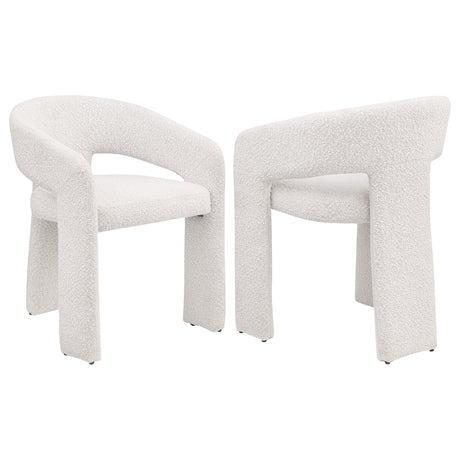 Eudora Boucle Upholstered Dining Side Chair Cream - Home Elegance USA