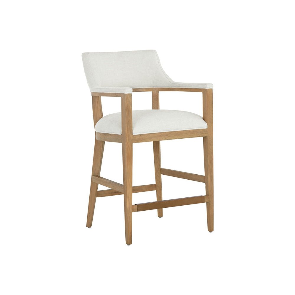 Brylea Counter Stool - Natural - Heather Ivory Tweed | Sunpan | Home Elegance USA